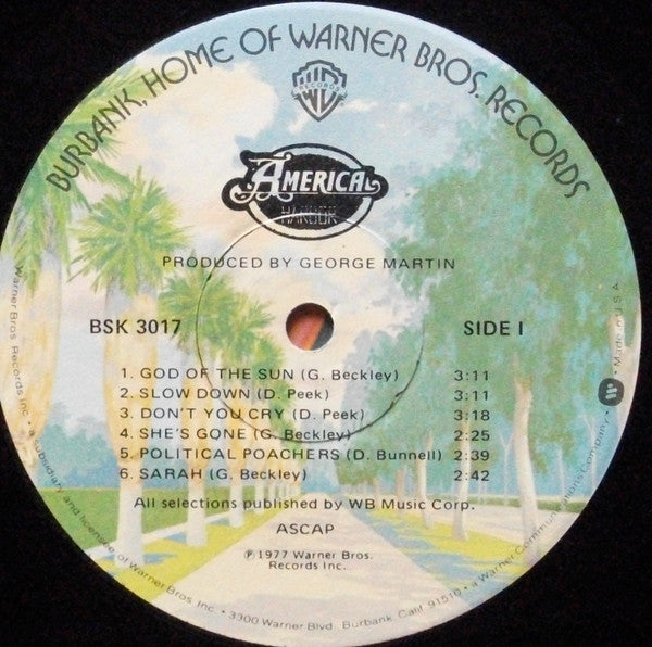 America (2) : Harbor (LP, Album)