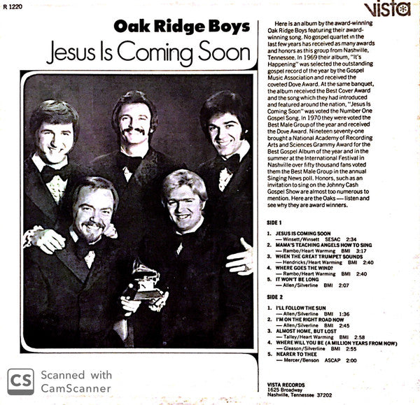 The Oak Ridge Boys : Jesus Is Coming Soon (LP, Album)