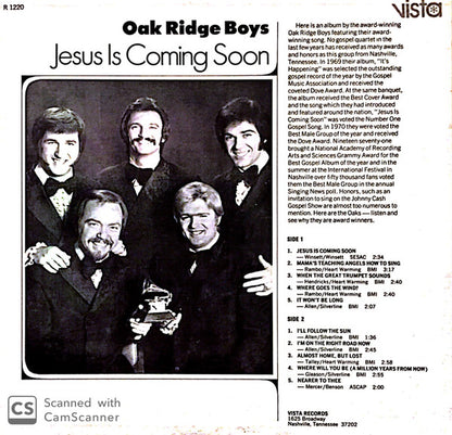 The Oak Ridge Boys : Jesus Is Coming Soon (LP, Album)