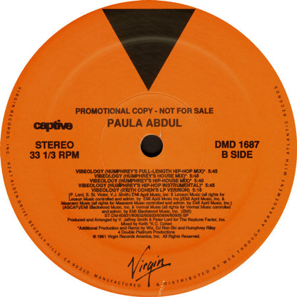 Paula Abdul : Vibeology (12", Promo)