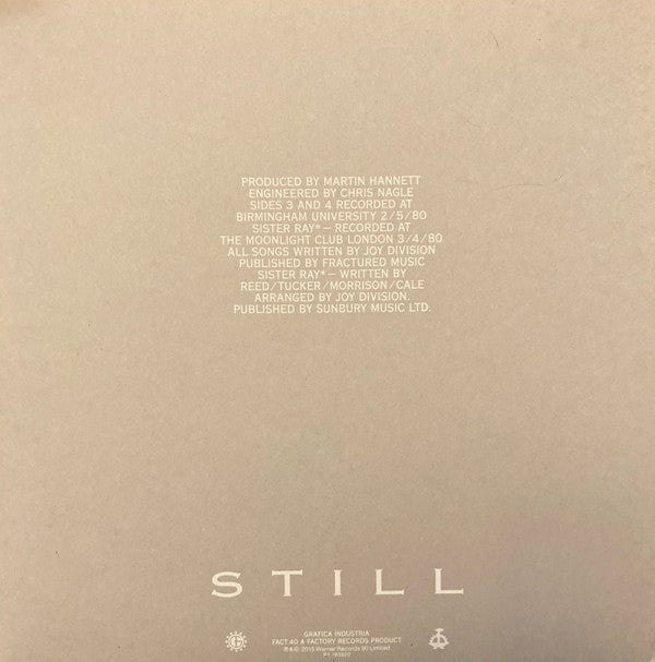 Joy Division : Still (2xLP, Album, RE, RM, 180)