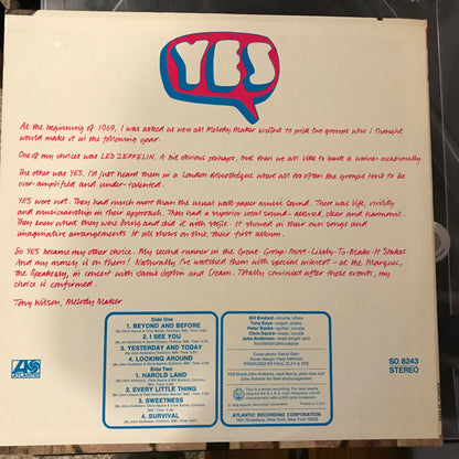 Yes : Yes (LP, Album, Pre)
