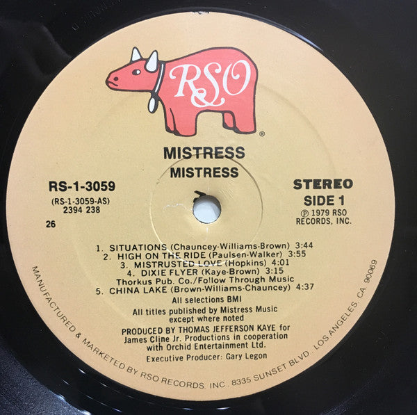 Mistress (6) : Mistress (LP, Album, 26,)