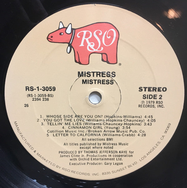 Mistress (6) : Mistress (LP, Album, 26,)