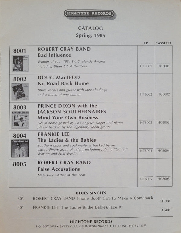 The Robert Cray Band : False Accusations (LP, Album)