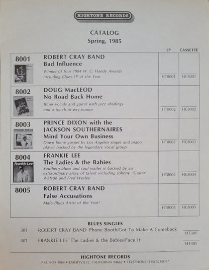 The Robert Cray Band : False Accusations (LP, Album)