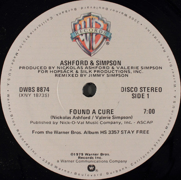 Ashford & Simpson : Found A Cure (12", Spe)