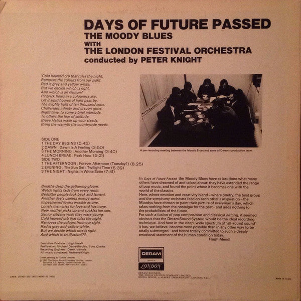 The Moody Blues : Days Of Future Passed (LP, Album, RE, 18 )