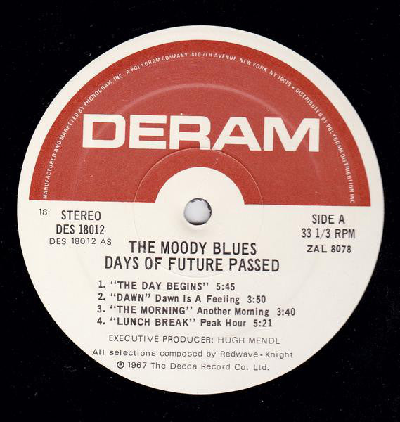 The Moody Blues : Days Of Future Passed (LP, Album, RE, 18 )
