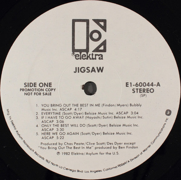 Jigsaw (3) : Jigsaw (LP, Album, Promo)