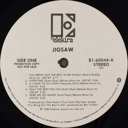 Jigsaw (3) : Jigsaw (LP, Album, Promo)