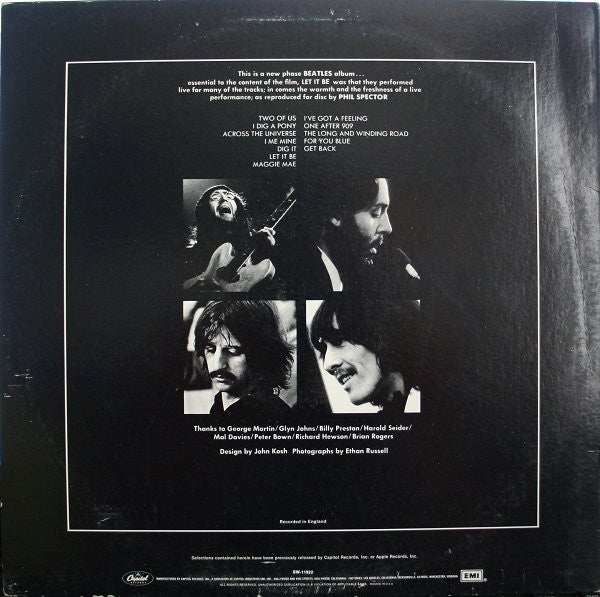 The Beatles : Let It Be (LP, Album, RE, Jac)