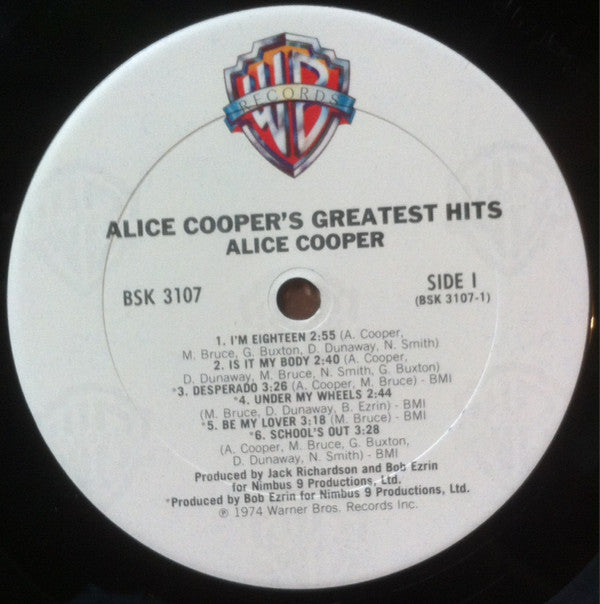 Alice Cooper : Alice Cooper's Greatest Hits (LP, Comp, Club, Col)