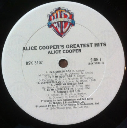 Alice Cooper : Alice Cooper's Greatest Hits (LP, Comp, Club, Col)