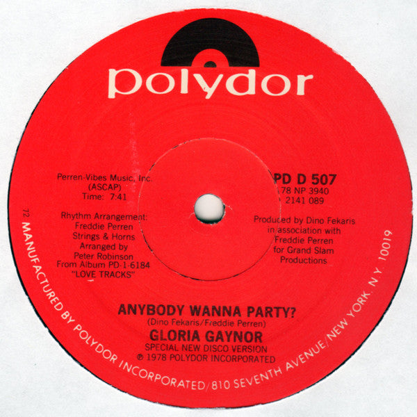 Gloria Gaynor : Anybody Wanna Party? (12", 72)