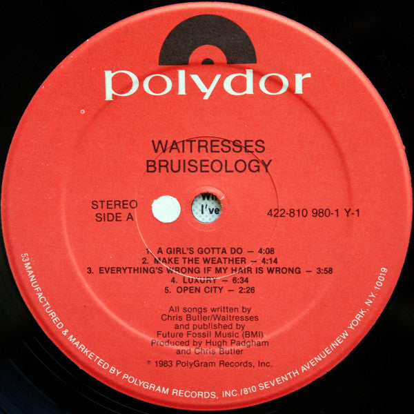 Waitresses* : Bruiseology (LP, Album, 53 )