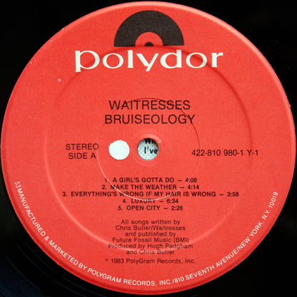 Waitresses* : Bruiseology (LP, Album, 53 )