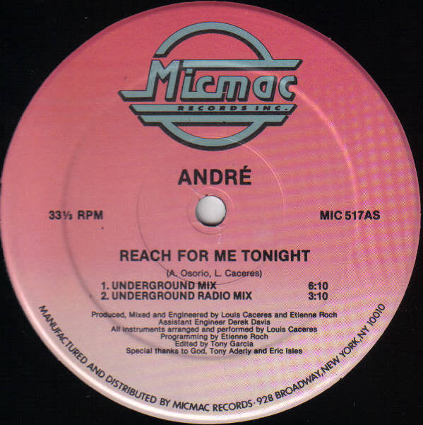 André (4) : Reach For Me Tonight (12")