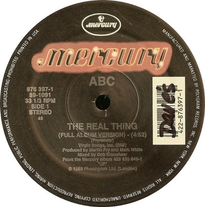 ABC : The Real Thing (12", Single)