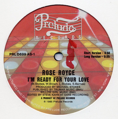 Rose Royce : I'm Ready For Your Love (12")
