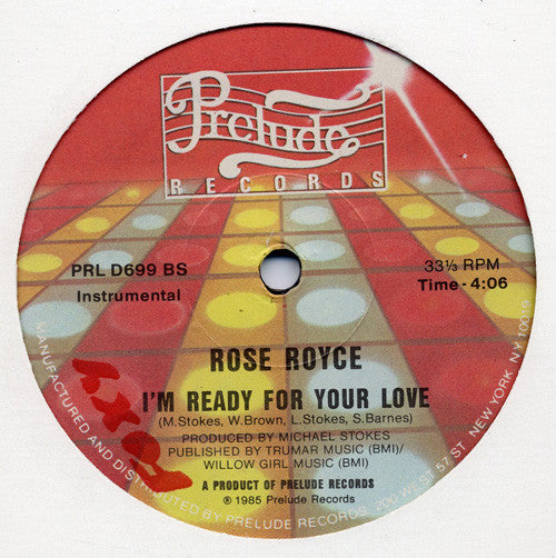 Rose Royce : I'm Ready For Your Love (12")