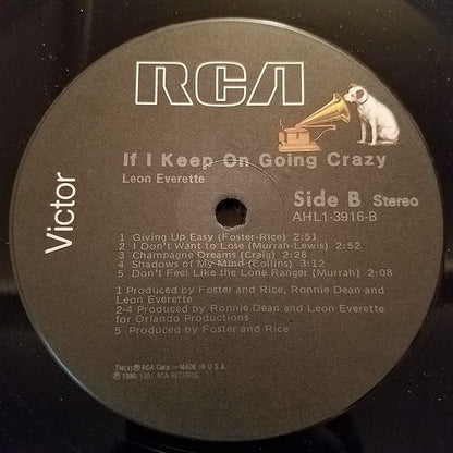 Leon Everette : If I Keep On Going Crazy (LP, Album)