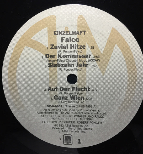 Falco : Einzelhaft (LP, Album, B)