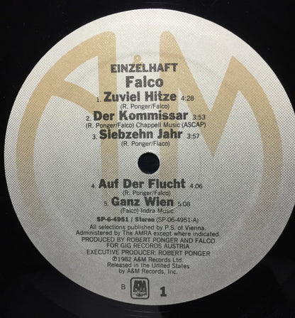Falco : Einzelhaft (LP, Album, B)