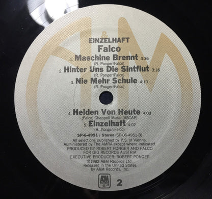 Falco : Einzelhaft (LP, Album, B)