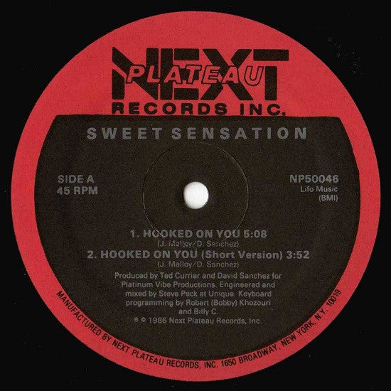 Sweet Sensation : Hooked On You (12")