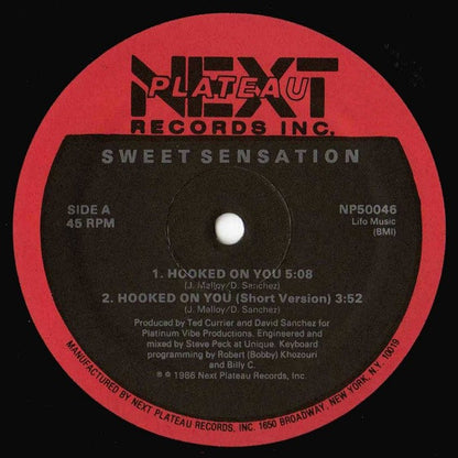 Sweet Sensation : Hooked On You (12")