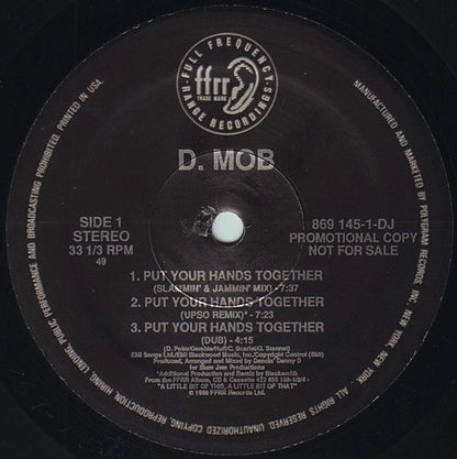 D Mob : Put Your Hands Together (12", Single, Promo)