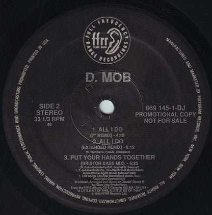 D Mob : Put Your Hands Together (12", Single, Promo)