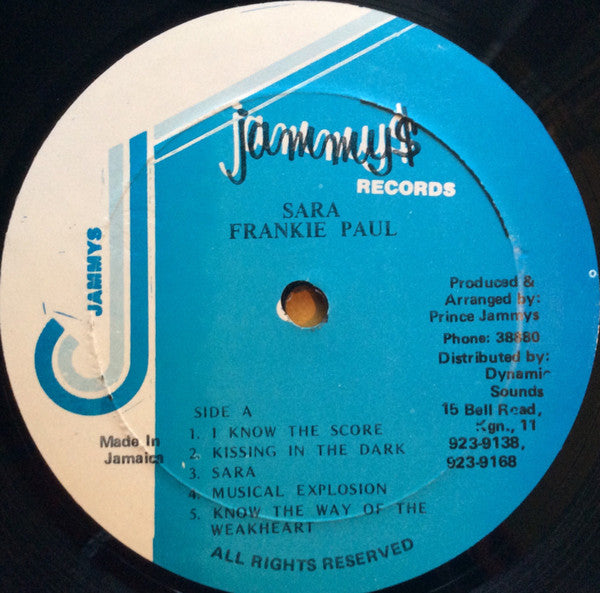 Frankie Paul : Sara (LP, Album)