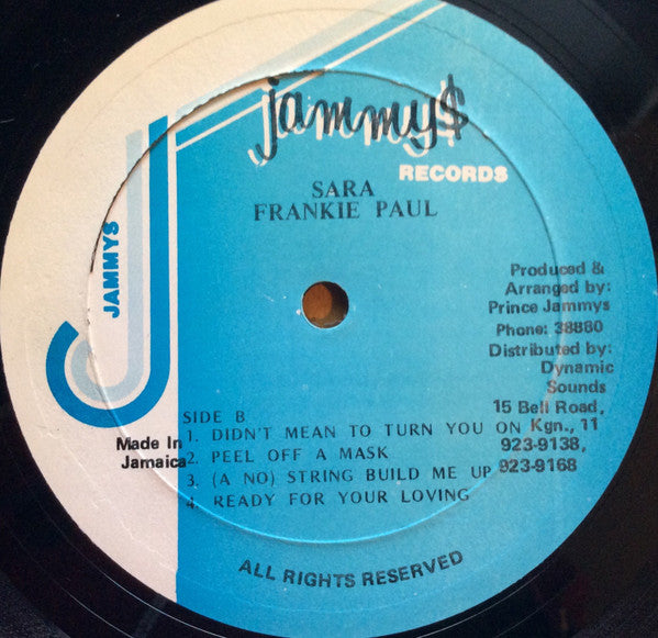 Frankie Paul : Sara (LP, Album)