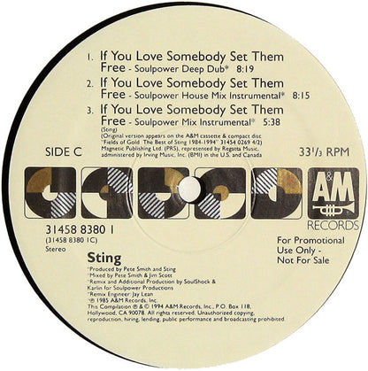 Sting : When We Dance / If You Love Somebody Set Them Free (2x12", Promo)