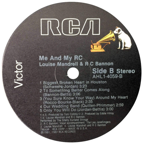 Louise Mandrell And R.C. Bannon : Me And My RC (LP, Album, Ind)