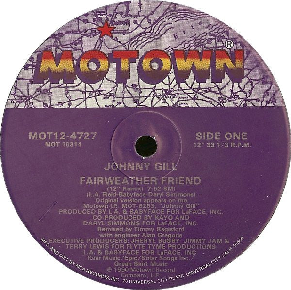 Johnny Gill : Fairweather Friend (12")
