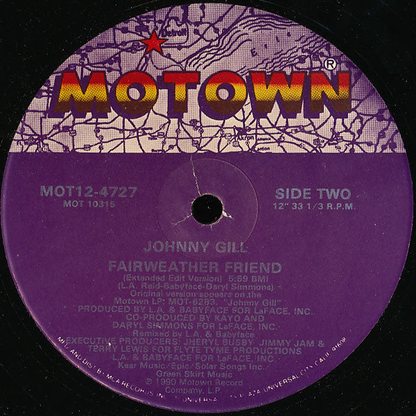Johnny Gill : Fairweather Friend (12")