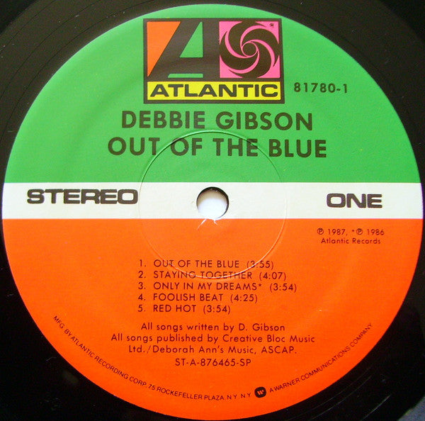 Debbie Gibson : Out Of The Blue (LP, Album, SP)