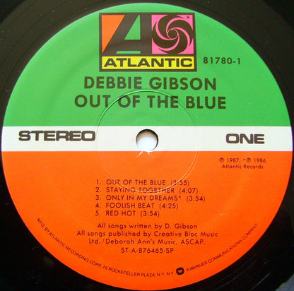 Debbie Gibson : Out Of The Blue (LP, Album, SP)