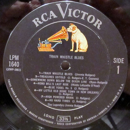 Jimmie Rodgers : Train Whistle Blues (LP, Comp, Mono, Ind)
