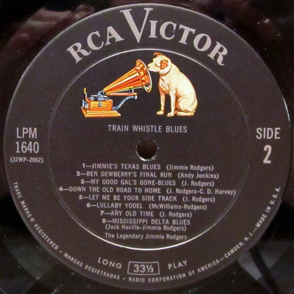 Jimmie Rodgers : Train Whistle Blues (LP, Comp, Mono, Ind)