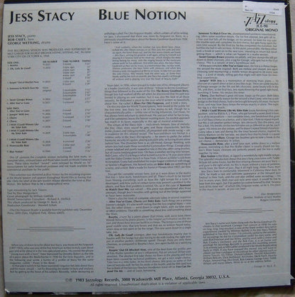 Jess Stacy : Blue Notion (LP, Album, Mono)