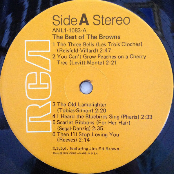 The Browns (3) : The Best Of The Browns (LP, Album, Comp, RE)
