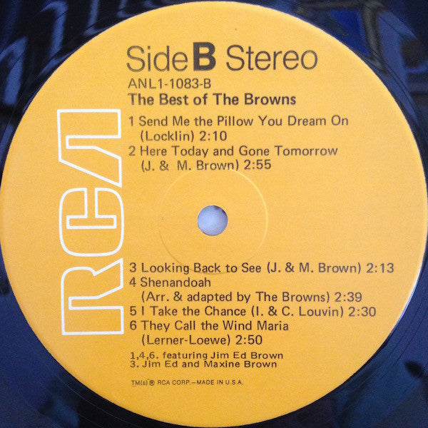 The Browns (3) : The Best Of The Browns (LP, Album, Comp, RE)