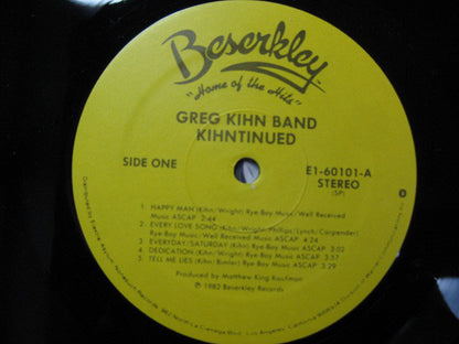 Greg Kihn Band : Kihntinued (LP, Album, SP )