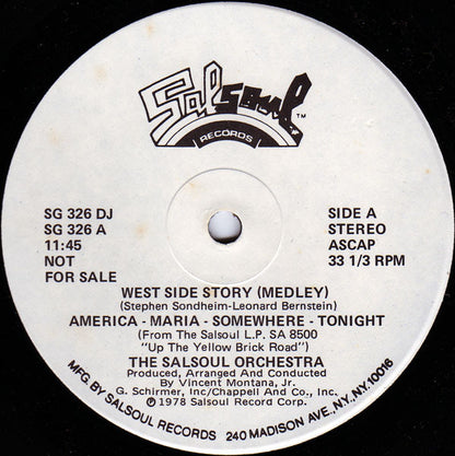 The Salsoul Orchestra : West Side Story (Medley) / Magic Bird Of Fire (12", Single, Promo)