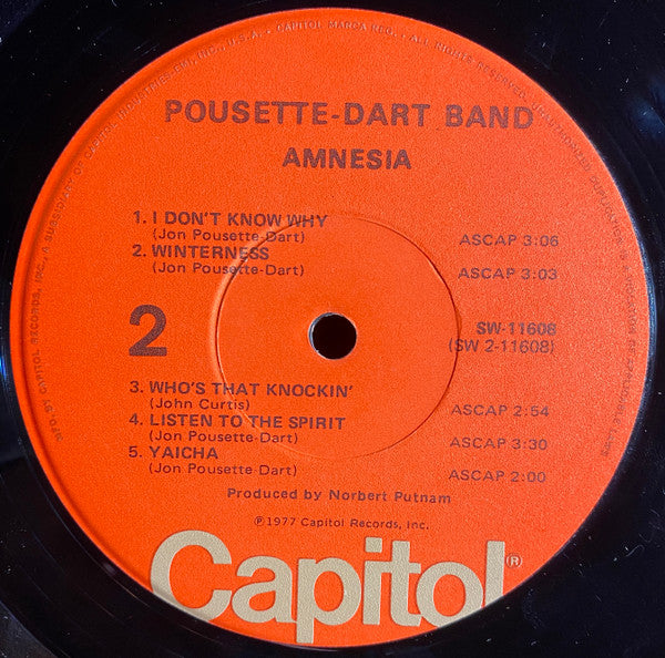 Pousette-Dart Band : Amnesia (LP, Album, Jac)