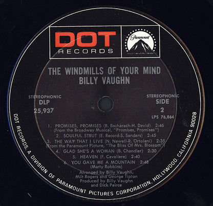 Billy Vaughn : The Windmills Of Your Mind (LP, Album)